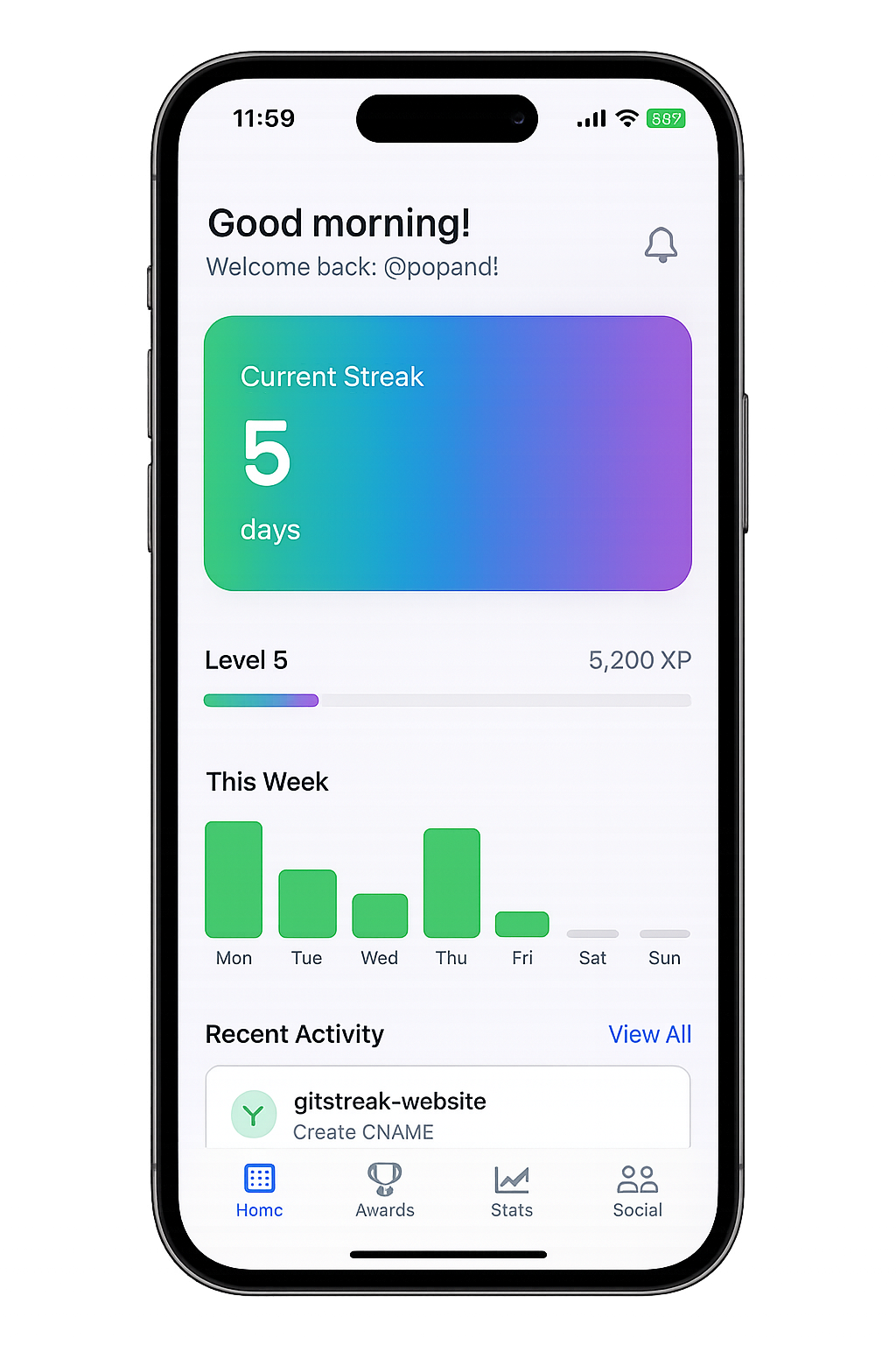 GitStreak App Screenshot